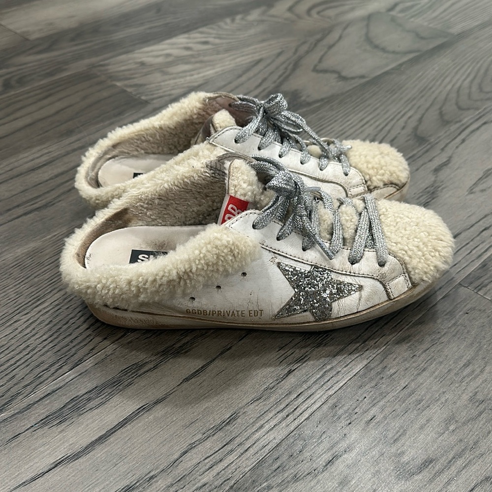 Golden Goose Super Star Sherling Lined Mule Sneaker